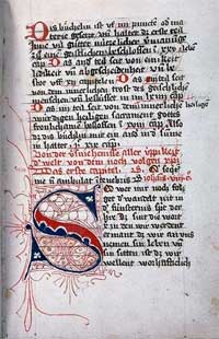 page from illuminated "Imitation of Christ"