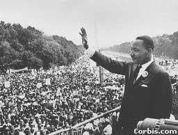 Martin Luther King at the March on Washington, 28 August 1963